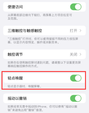 潍城苹果授权维修站分享iPhone轻点无法唤醒怎么办 