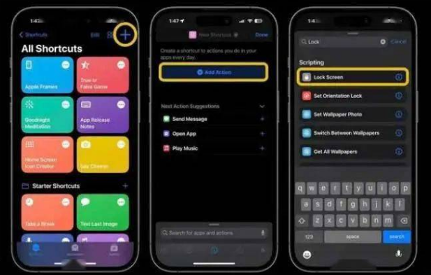 潍城苹果14锁屏维修店分享iPhone14升级iOS16.4后如何创建锁屏快捷方式 